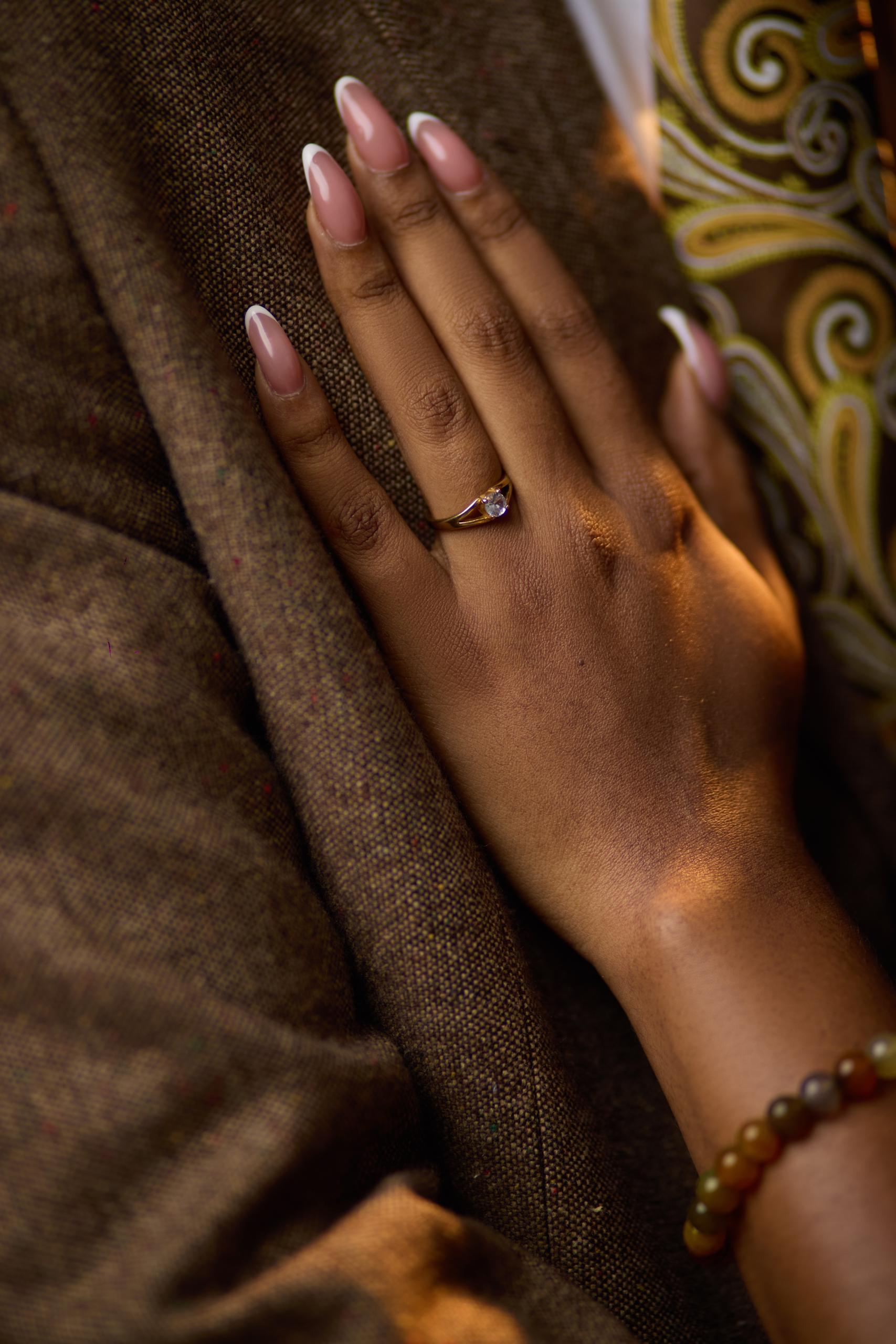 Detail de bague de fiancailles